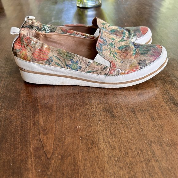 Metalix floral print Charles Cooper leather flats - Picture 2 of 5